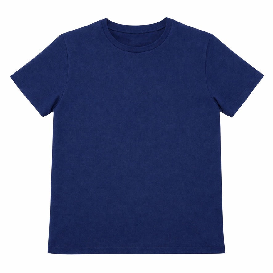 Oversized Premium Cotton T-Shirt in Navy Blue