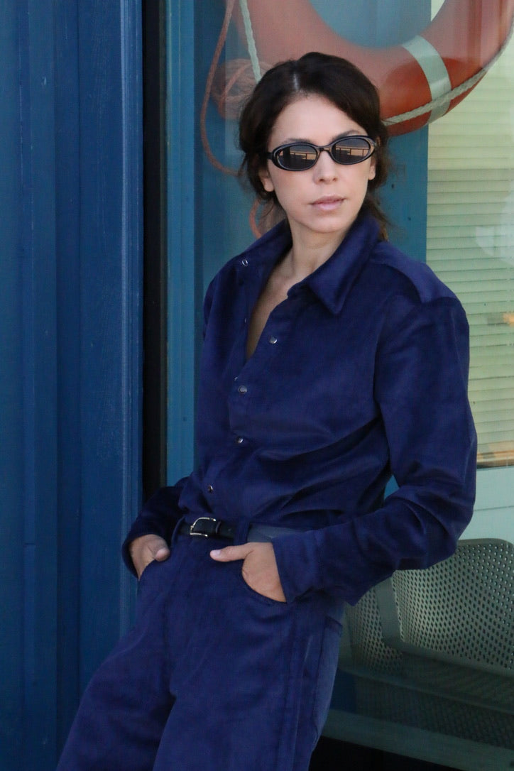 Navy Corduroy Shirt