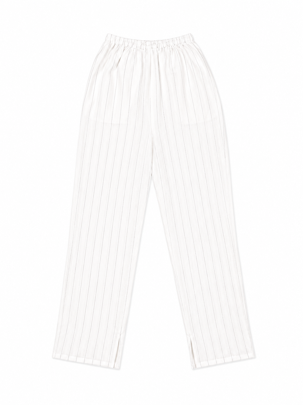 White linen pants for women front view