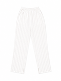 White linen pants for women front view